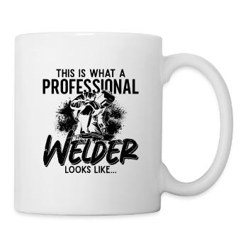 Le soudeur ressemble à une carrière de soudeur Fer soudé métal - Mug blanc - blanc - Droite