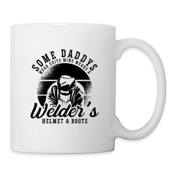 Welder Some Daddy Wears Suits Metal Welding Weld - Mug - white - Right