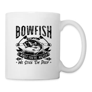 Bowfish While You're Bowfishing Hunting Bowfisher - Tasse - Weiß - Rechts