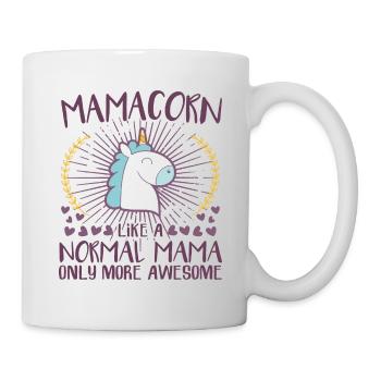 Mamacorn Mama Einhorn Muttertag Baby Familie Kind - Tasse - Weiß - Rechts