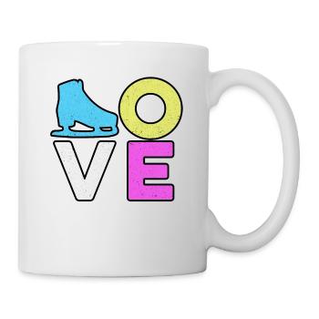 Love Graphic Ice Skating Figure Skater Ice Skater - Tasse - Weiß - Rechts