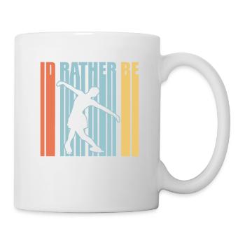 Retro Graphic Ice Skating Figure Skater Ice Skater - Tasse - Weiß - Rechts
