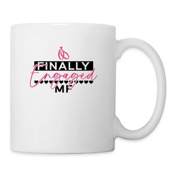 Endlich verlobt - Braut Junggesellinnenabschied - Tasse - Weiß - Rechts