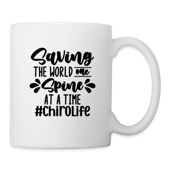 Saving The World Chiropractic Massage Chiropractor - Mug - white - Right
