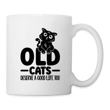 Old Cats Deserve Abandoned Pets Adopt Animal Lover - Mug - white - Right