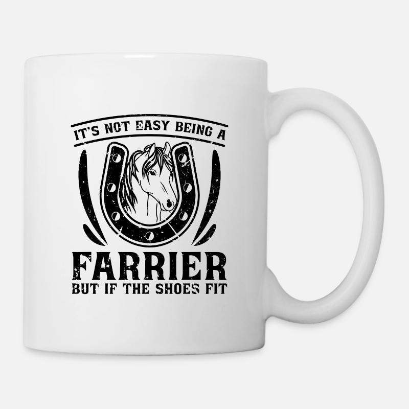 Ce n’est pas facile d’être maréchal-ferrant forgeant des maréchaux-ferrants - Mug blanc - blanc