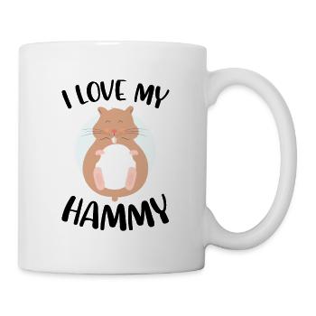 I love My Hammy Hamster Pet Owner Animal Lover Rod - Tasse - Weiß - Rechts