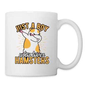 Just A Boy Who Loves Hamster Hamster Owner Pet Lov - Tasse - Weiß - Rechts