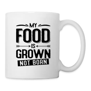Ma nourriture est cultivée Chef végétalien Restaurant Chefs végétaliens - Mug blanc - blanc - Droite