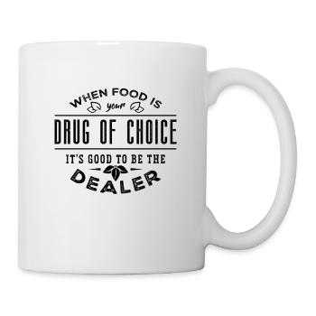 Quand la nourriture est votre chef végétalien Chefs végétaliens - Mug blanc - blanc - Droite