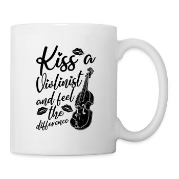 Kiss A Violinist And Violin Instrument Violinist - Tasse - Weiß - Rechts