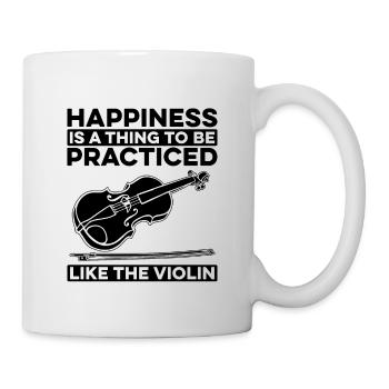 Happiness Is A Thing To Violin Musical Violinist - Mug - white - Right