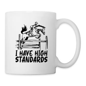 J'ai des cavaliers de concours d'équitation de haut niveau - Mug blanc - blanc - Droite