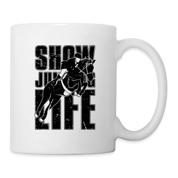 Show Jumping Life Loves Horse Riding Show Jumpers - Mug - white - Right