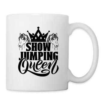 Show Jumping Queen Loves Horse Jumping Show Jumper - Tasse - Weiß - Rechts