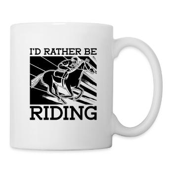 Je serais plutôt un amateur de chevaux de saut d'obstacles - Mug blanc - blanc - Droite