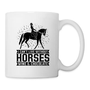 Je ne peux pas vivre sans saut d'obstacles - Mug blanc - blanc - Droite