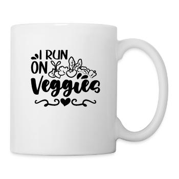 Je cours sur les légumes Manger sainement Amoureux du régime végétalien - Mug blanc - blanc - Droite