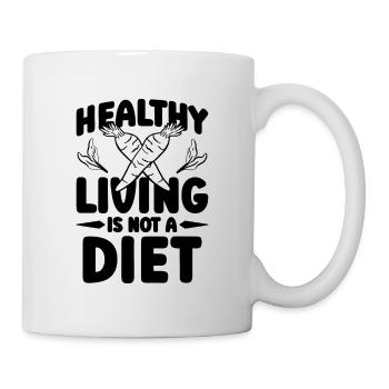 Healthy Living Is Loves Amant de régime végétalien sans viande - Mug blanc - blanc - Droite