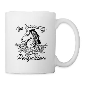 La poursuite de la perfection Equines Dressage Rider - Mug blanc - blanc - Droite
