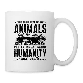 Ceux qui protègent les conservateurs de la réserve naturelle - Mug blanc - blanc - Droite