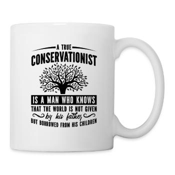Un vrai écologiste Conservationnistes de la faune - Mug blanc - blanc - Droite