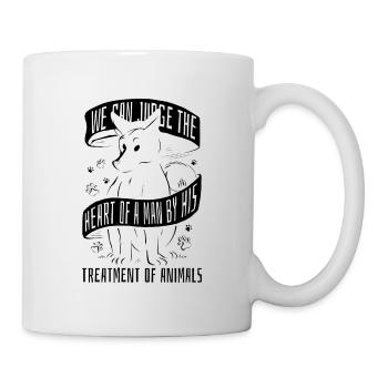 Nous pouvons juger du bien-être des animaux Adoption Animal Workers - Mug blanc - blanc - Droite
