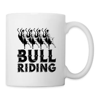 Bull Riding Retro Country Rodeo Clown Bull Rider - Tasse - Weiß - Rechts