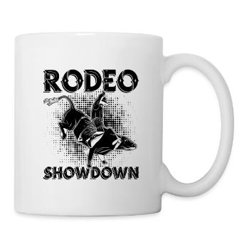 Rodeo Showdown Bull Riding Ranch Cowboy Bull Rider - Tasse - Weiß - Rechts
