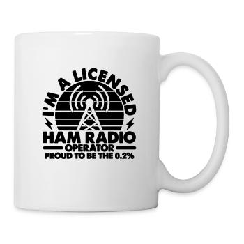 I'm A Licensed Ham Radio Retro Ham Radio Operator - Mug - white - Right