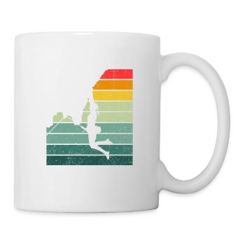 Retro Graphic Climbing Bouldering Rock Climber Mou - Tasse - Weiß - Rechts
