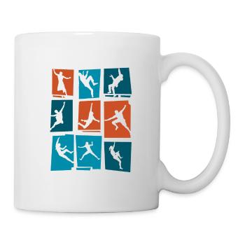 Retro Graphic Climbing Bouldering Rock Climber Mou - Tasse - Weiß - Rechts