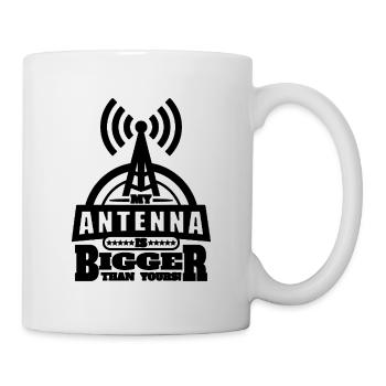 My Antenna Is Bigger Frequency Ham Radio Operator - Mug - white - Right