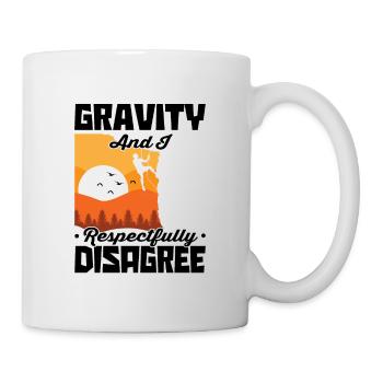Gravity And I Respectfully Disagree Bouldering Roc - Tasse - Weiß - Rechts