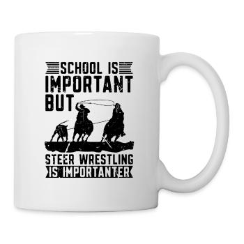 L'école est importante - Mug blanc - blanc - Droite