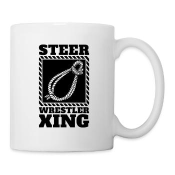 Steer Wrestler Xing Loves Wrestling Steer Wrestler - Tasse - Weiß - Rechts