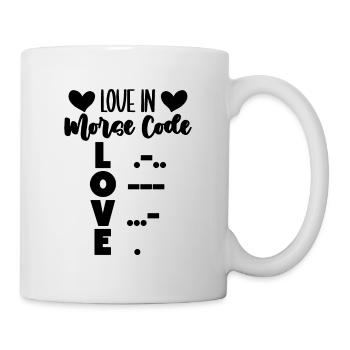 Love In Morse Code Love Channel Ham Radio Operator - Mug - white - Right