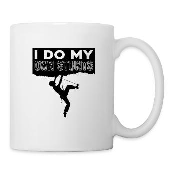 I Do My Own Stunt Bouldering Rock Climbing Climber - Tasse - Weiß - Rechts