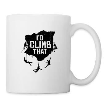 I'd Climb That Rock Climbing Bouldering Climber Ro - Tasse - Weiß - Rechts