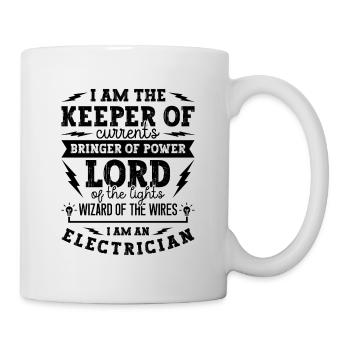 I Am The Keeper Of Repair Technician Electrician - Mug - white - Right