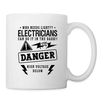 Who Needs Light Electrical Technician Electrician - Mug - white - Right