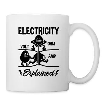 Electricity Volt Ohm Amp Electronic Electrician - Tasse - Weiß - Rechts