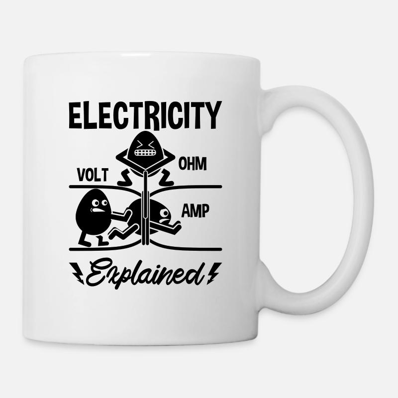 Electricité Volt Ohm Ampli Électricien Electronique - Mug blanc - blanc