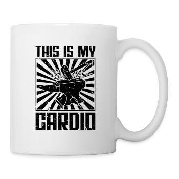 This Is My Cardio Forging Metalworker Blacksmiths - Tasse - Weiß - Rechts