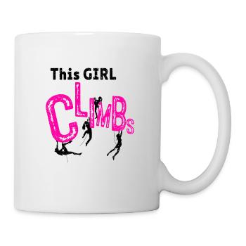 This Girl Climbs Rock Bouldering Rock Climbing Cli - Tasse - Weiß - Rechts