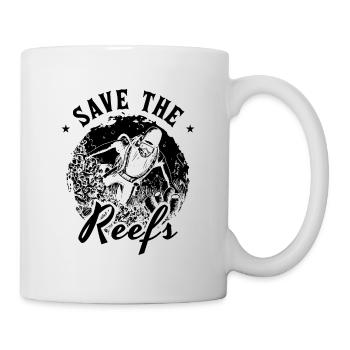 Save The Reefs Ocean Science Sea Marine Biologist - Tasse - Weiß - Rechts