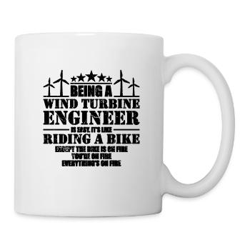 Being A Wind Turbine Renewable Turbine Technician - Mug - white - Right