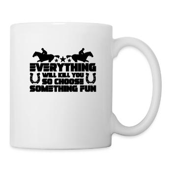 Tout vous tuera Cheval Cheval Racer - Mug blanc - blanc - Droite