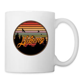 Retro Graphic Hiking Hiker Mountaineering Trekking - Tasse - Weiß - Rechts