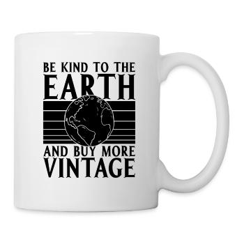 Be Kind To The Recycling Retro Go Green Recycler - Mug - white - Right